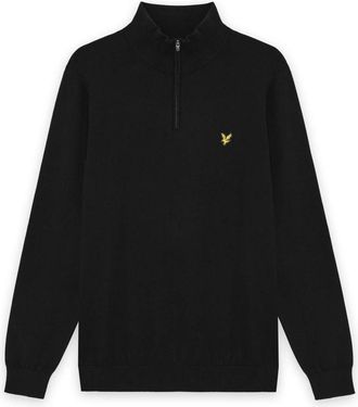 Lyle & Scott Golf Quarter Zip Jumper - Heren - Coltruien - Zwart - S - Wol - Truien & Vesten