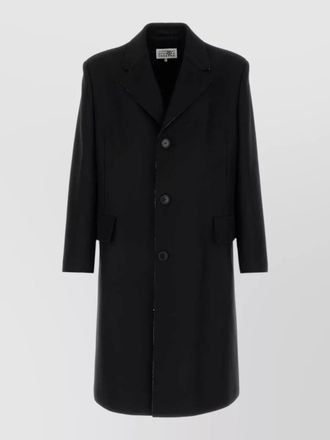 Maison Margiela long wool blend coat single breasted
