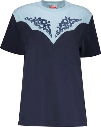 Kenzo T-shirt Western Flowers - Blu