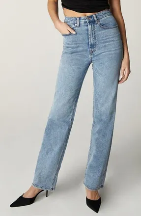 Unpublished Rae Olympic Straight Leg Jeans in Medium Blue at Nordstrom, Size 29