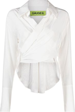 Gauge81 Sabinas silk wraparound shirt - women - Silk - L - White