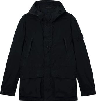 Stone Island Nylon Smerigliato Ghost Cargo Parka - Heren - Parka Jassen - Zwart - M - Nylon - Jassen