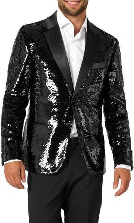 OppoSuits Brilliant Black Sequin Embellished Dinner Jacket at Nordstrom, Size 50