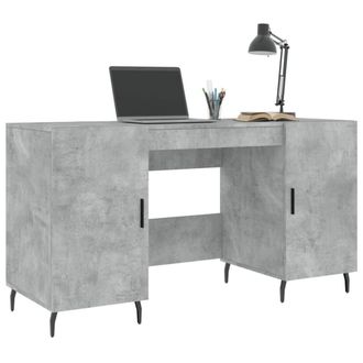 Berkfield Home Elegant Desk Concrete Grey 140x50x75 cm Engineered Wood | Size: 140 x 50 x 75 cm