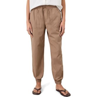 Pact Organic Cotton Monterey Poplin Jogger in Driftwood Brown at Nordstrom, Size Xx-Large