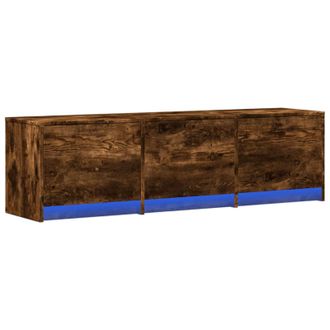 vidaXL Mueble De Tv Con Led Con Caj&oacute;n Roble Ahumado 140 X 34 X 40 Cm Vidaxl