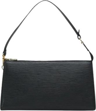Louis Vuitton Pre-owned Handbag Pochette - Dames - Vintage Schoudertas - Zwart - ONE Size - Leer - Vintage