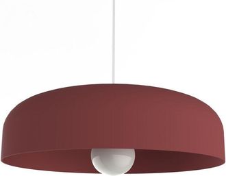 Lumicom Tuzzi Sospensione, 1xE27, max 42W, metallo, rosso cowhide, D.40cm - Lumicom