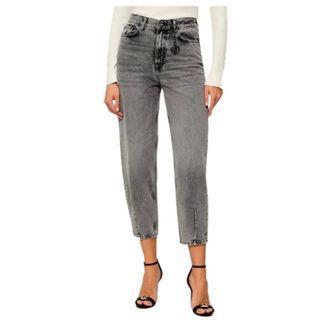 Liu Jo Pant.new Carrot H.w. - - Jeans - Donna - Grigio - W28