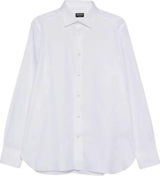 Ermenegildo Zegna Shirt - Heren - Zakelijke Overhemden - Wit - 2XL - Overhemden