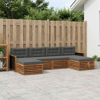 vidaXL Vidaxl Set Di Divani Da Esterno 6 Pz Legno Di Acacia Massello