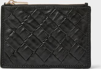 Vanessa Bruno Womens Zipped braided card holder