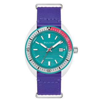 Bulova Mens Snorkel Teal Dial Watch
