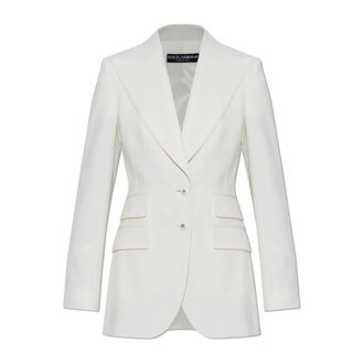 Dolce & Gabbana Jassen, Dames, Wit, S, Wol, Turlington Blazer