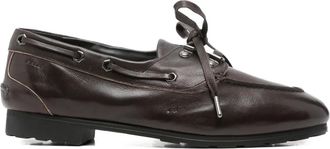 Bally Leren derby schoenen - Bruin