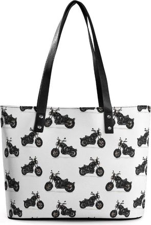 Generic Motorcycle Print Tote Bags for Women Cute Shoulder Purses Handbags