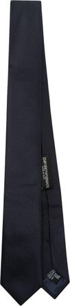 Emporio Armani gabardine silk tie - men - Silk - One Size - Blue