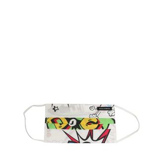 Dolce & Gabbana Pop Art Print Mondkapje - Heren - Accessoires - Veelkleurig - Maat: ONE Size Katoen