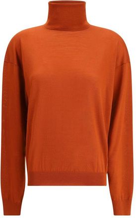 Saint Laurent Bordeaux Wool Womens Turtleneck