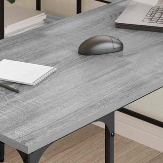 Berkfield Home Decorative Desk Grey Sonoma 139x139x75 cm Engineered Wood | Size: 139 x 139 x 75 cm