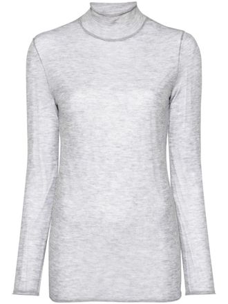 Patrizia Pepe mélange fine-knit jumper - Grey