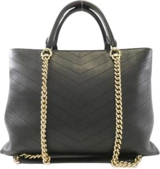 Chanel Pre-owned Vintage Tote Bag - Dames - Vintage Shopper - Zwart - ONE Size - Leer - Vintage