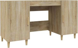 vidaXL Desk Sonoma Oak 140x50x75 cm Engineered Wood Vidaxl