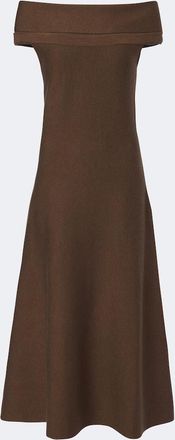 SIMKHAI Camilla off-shoulder wool midi dress