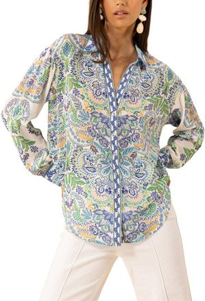 Hale Bob Hale Bob Waverly Long Sleeve Silk Top
