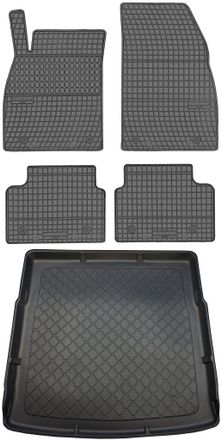 OEM Opel Insignia A Kombi De 01.2009 A 08.2017 Set - Alfombrillas De Goma Para Coche + Alfombrilla Para Maletero
