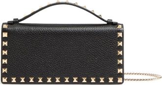 Valentino Garavani Rockstud Leather Wallet On Chain