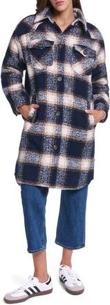 Levi's Quilted Longline Shacket in Geri Plaid at Nordstrom, Size X-Small