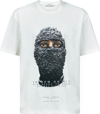 Ih Nom Uh Nit Mask-Print T-Shirt - Heren - T-shirts - Wit - 2XL - Katoen - Tops