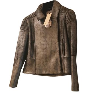 Zoë Jordan Metallic Leather Jacket Size M