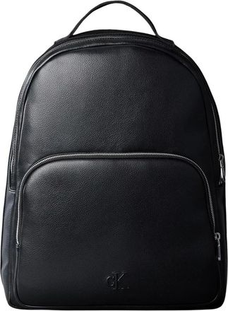 Calvin Klein Backpacks, male, Black, ONE SIZE, Logo Webbing Strap Round Backpack