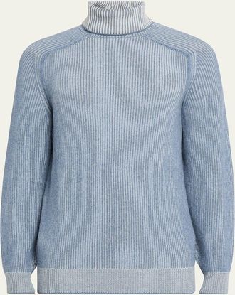 Sease Mens Dinghy Roll Cashmere Rib Turtleneck Sweater