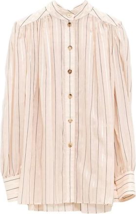 Chlo&eacute; Overhemden, Dames, Roze, S, Katoen, Gathered Blouse