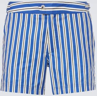 Tom Ford Striped poplin swim trunks