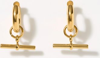 Simons Womens Metallic rod Hoop Earrings