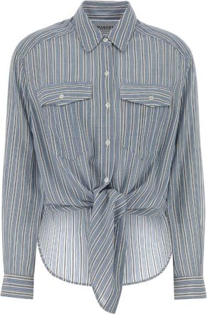 Isabel Marant Embroidered Cotton Nath Shirt