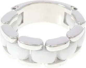 Chanel White Gold (18K) Ceramic Band Ring (Pre-Owned)
