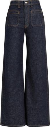 Khaite Delmonico Patch Pocket Wide-leg Jeans