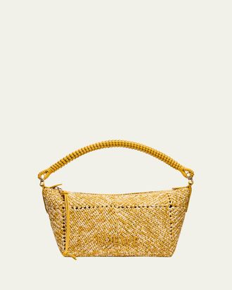 Loewe Cala Melange Raffia Top-Handle Bag