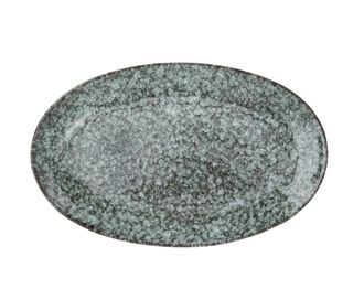 Madam Stoltz Plato de cer&aacute;mica azul para servir