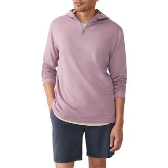 Faherty Movement Quarter Zip Hoodie in Rose Creek Stripe at Nordstrom Rack, Size Xx-Large