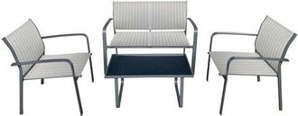 Far set 4 pz salotto salottino da giardino esterno divanetto poltrone tavolino bar 161