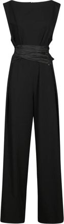 Herno Jumpsuit in Viscose Effect en Techno Taffeta - Dames - Jumpsuits - Zwart - L - Jumpsuits & Playsuits