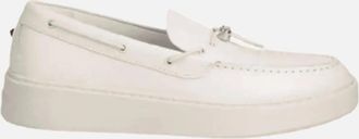 Karl Lagerfeld Mens Flint II Deck White Leather Loafer - Size: 10