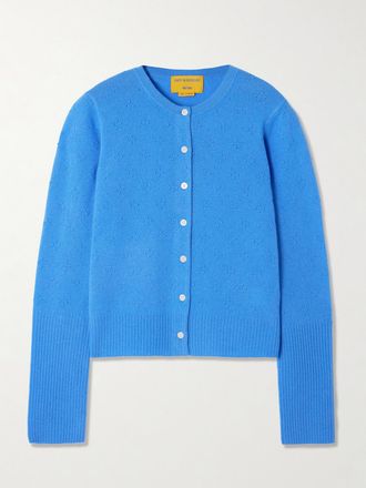 Guest In Residence Cardigan Cropped In Cashmere Compass Jane - Blu