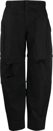 Wardrobe.NYC Convertible Cargo Broek - Dames - Wijde Broeken - Zwart - L - Katoen - Broeken
